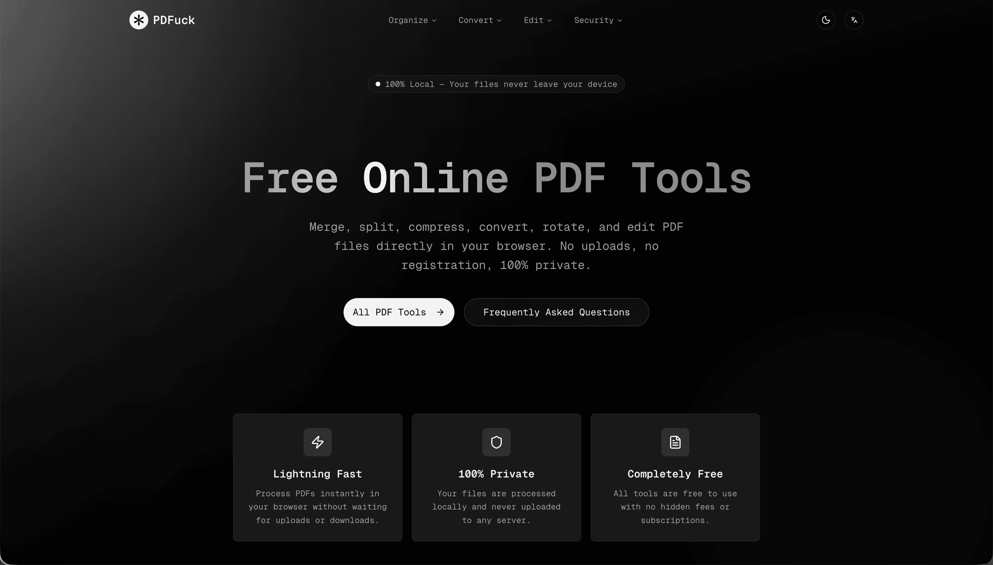 PDFuck - Free Online PDF Tools logo