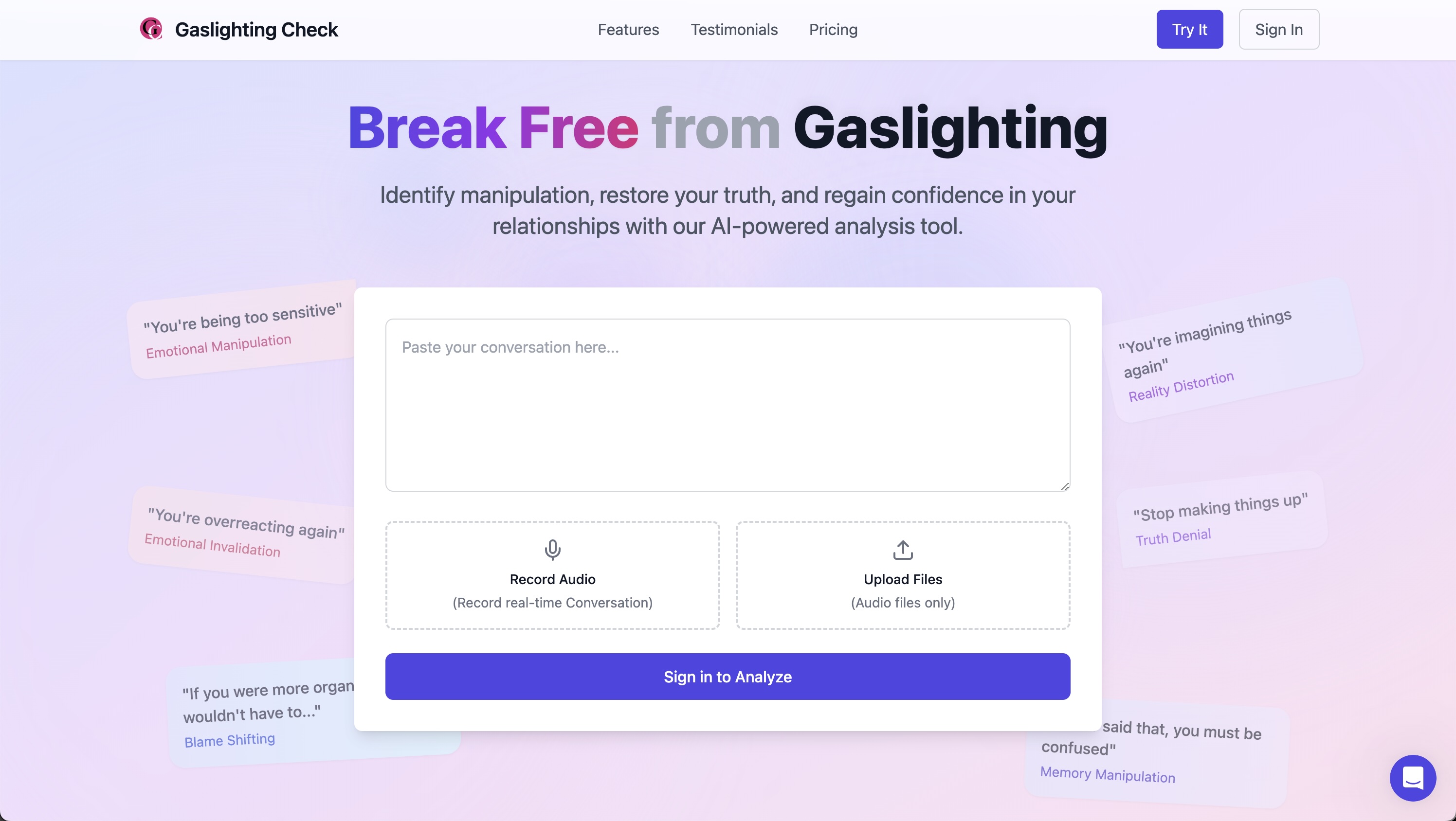 Gaslighting Check logo
