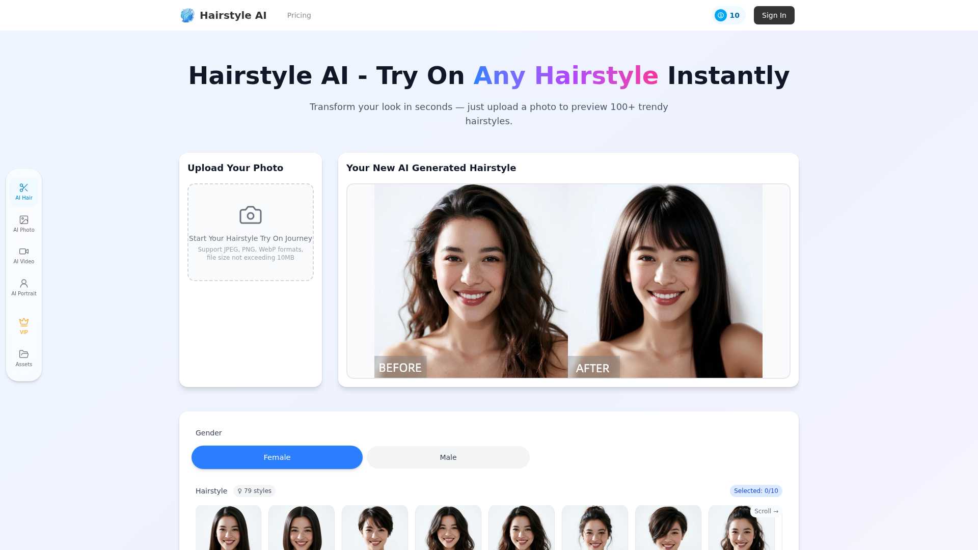 Hairstyle AI logo