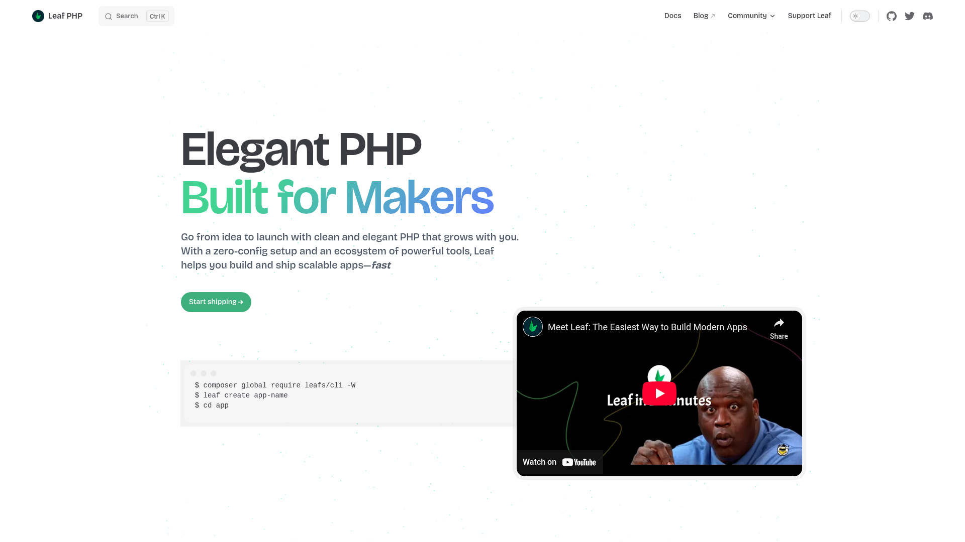 Leaf PHP logo
