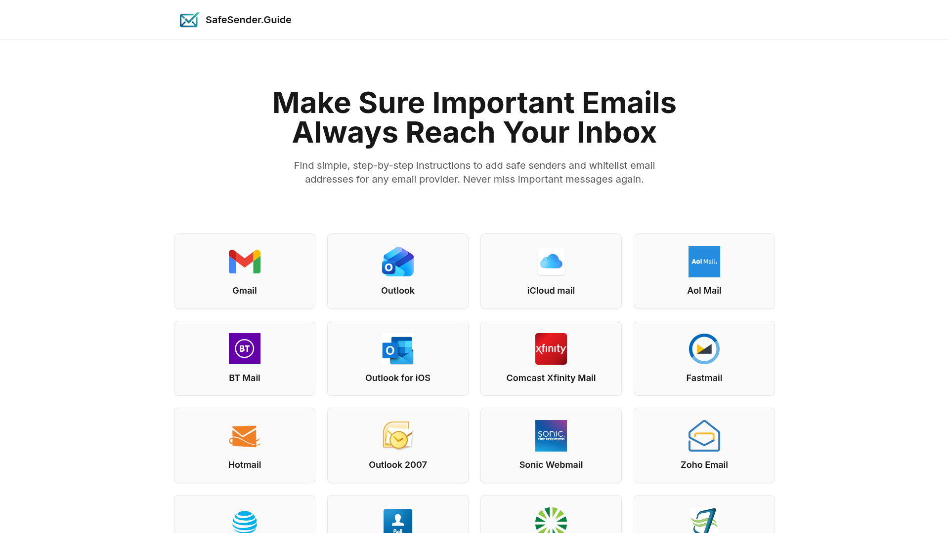 SafeSender Guide logo