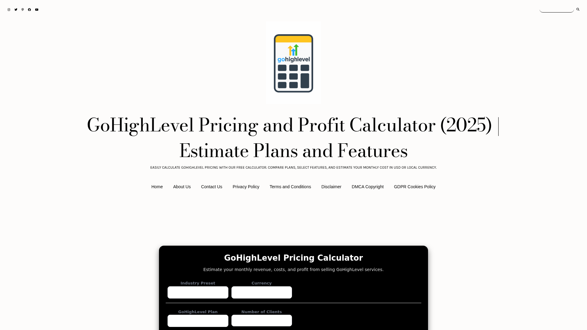 GoHighLevel Pricing Calculator logo