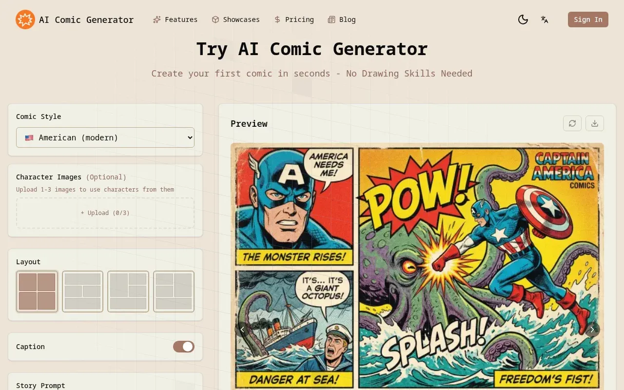 AI Comic Generator best logo