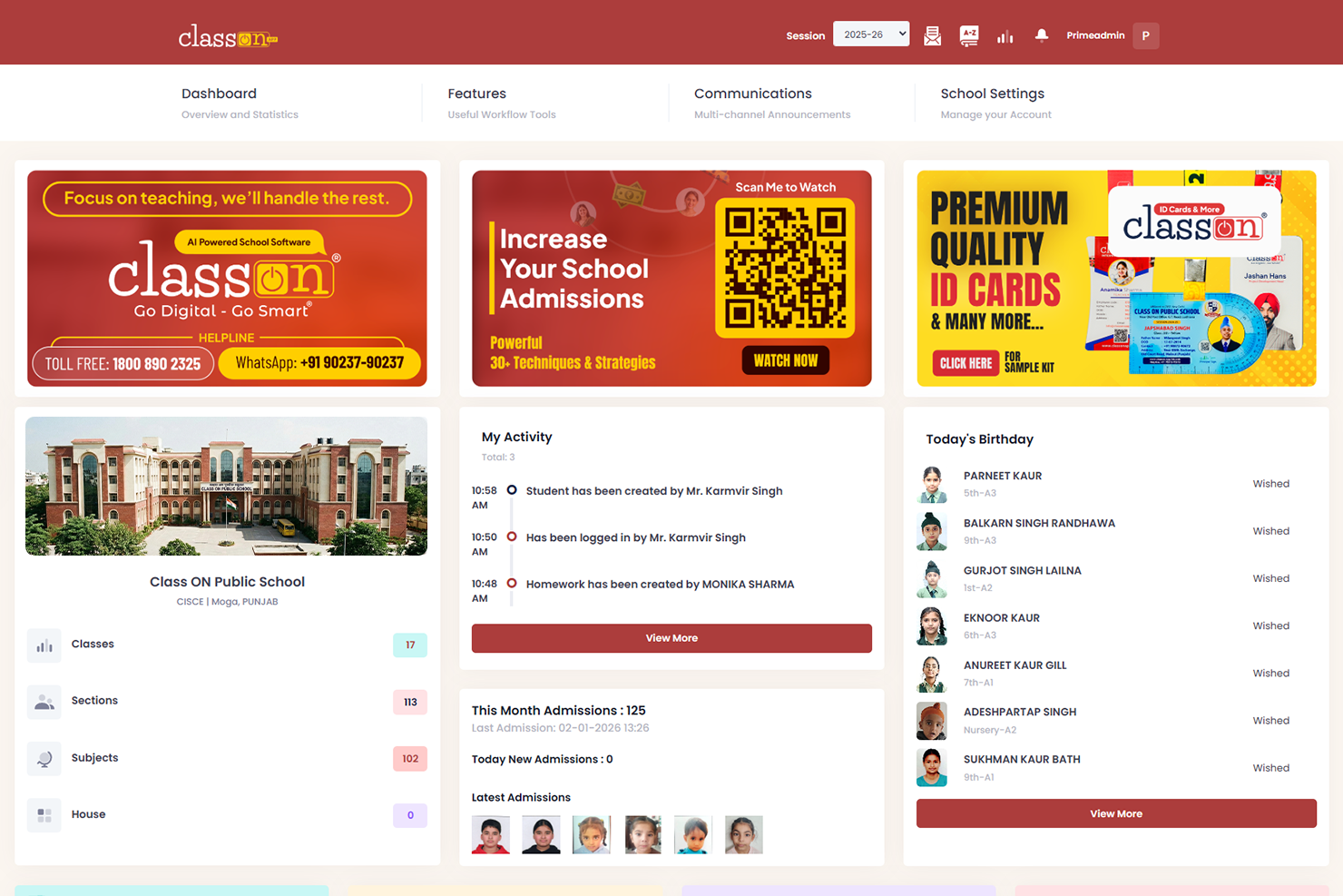 Class ON - School ERP Software logo