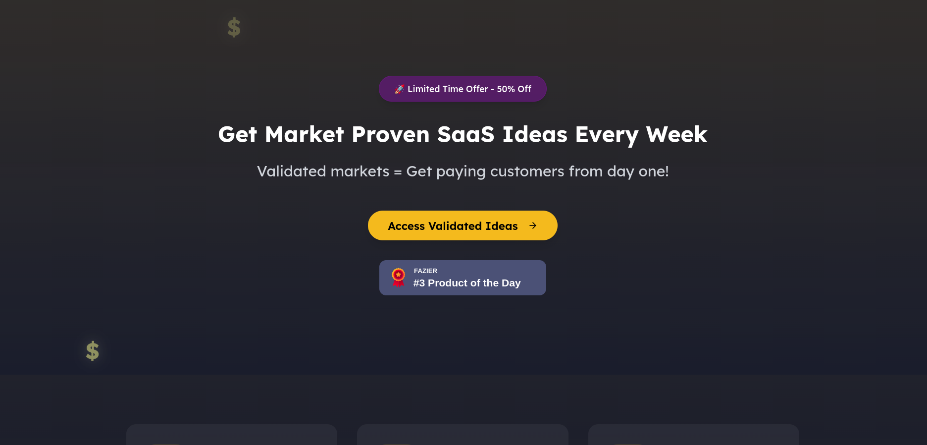 Validated SaaS Ideas - Product Image