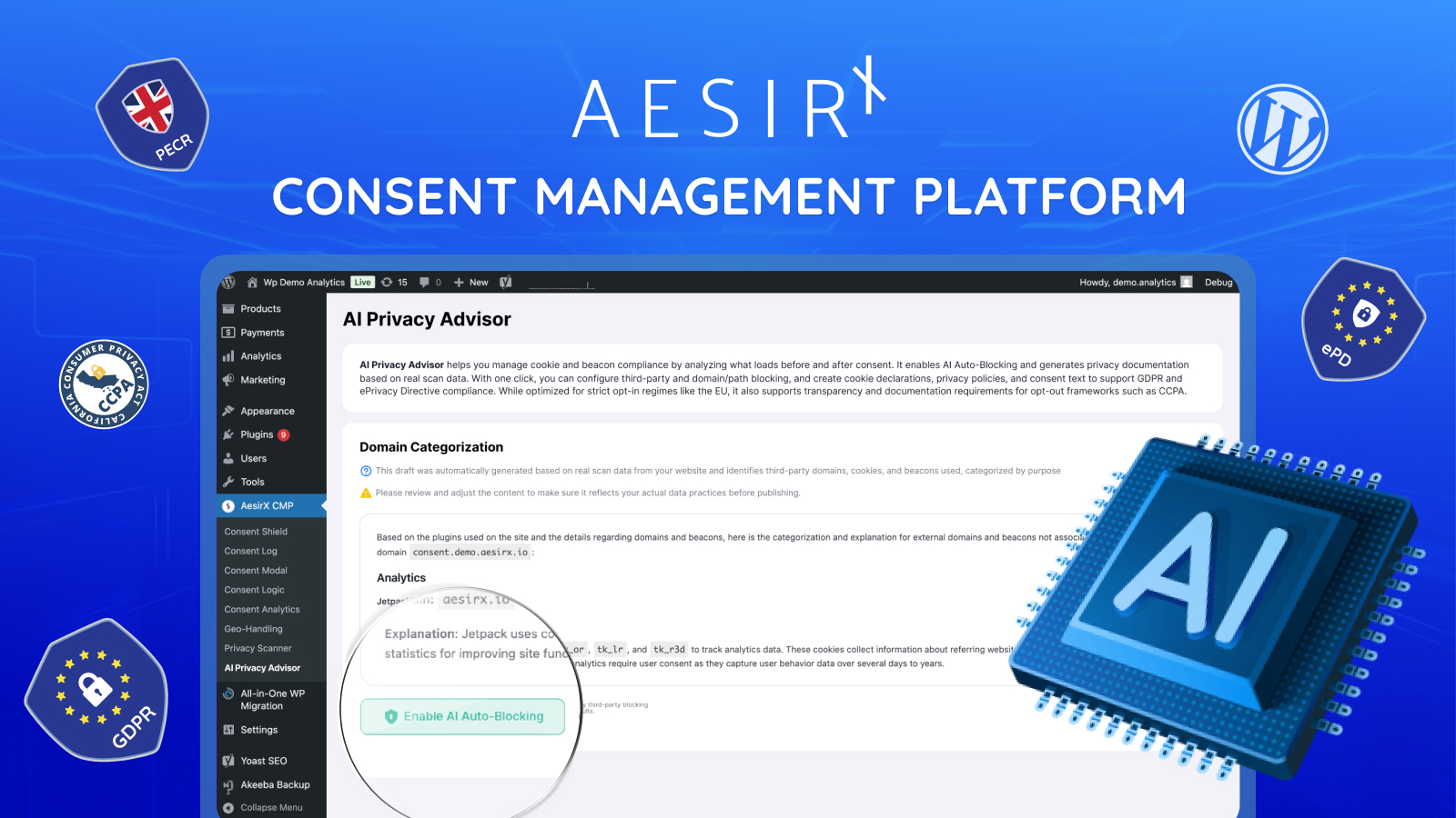 AesirX Consent Management Platform logo