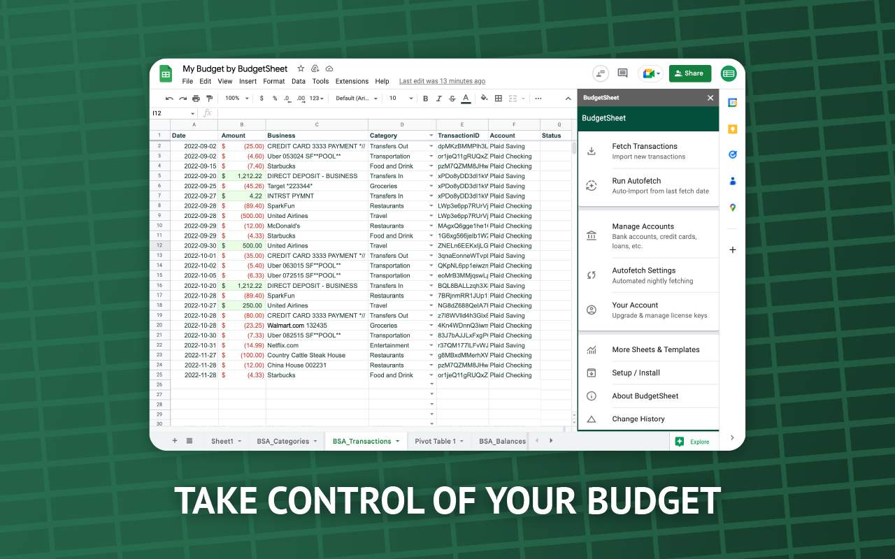 BudgetSheet logo
