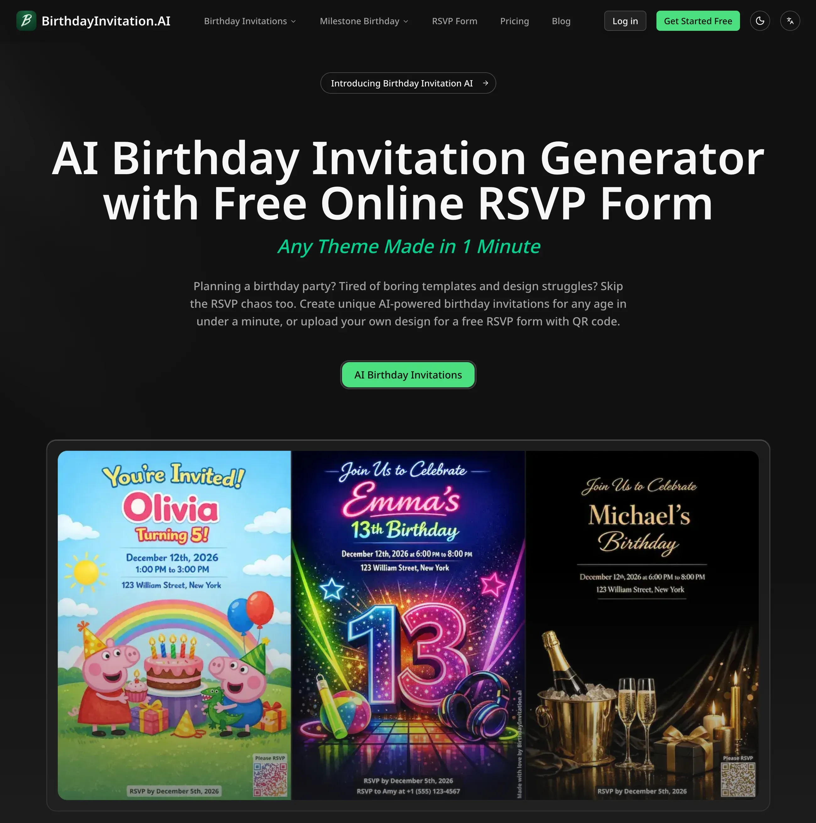 Birthday Invitation AI logo