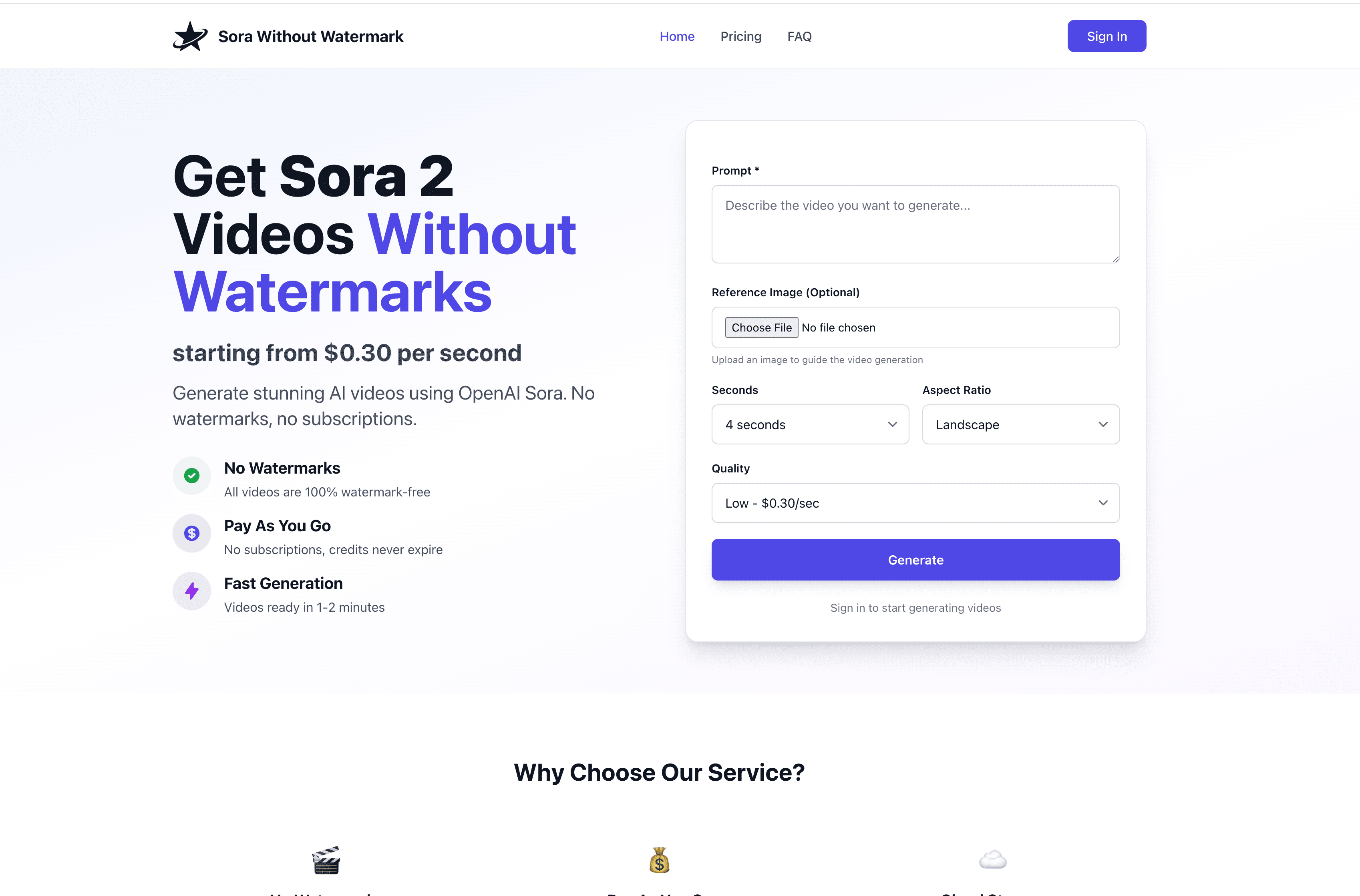 Sora 2 Without Watermark logo