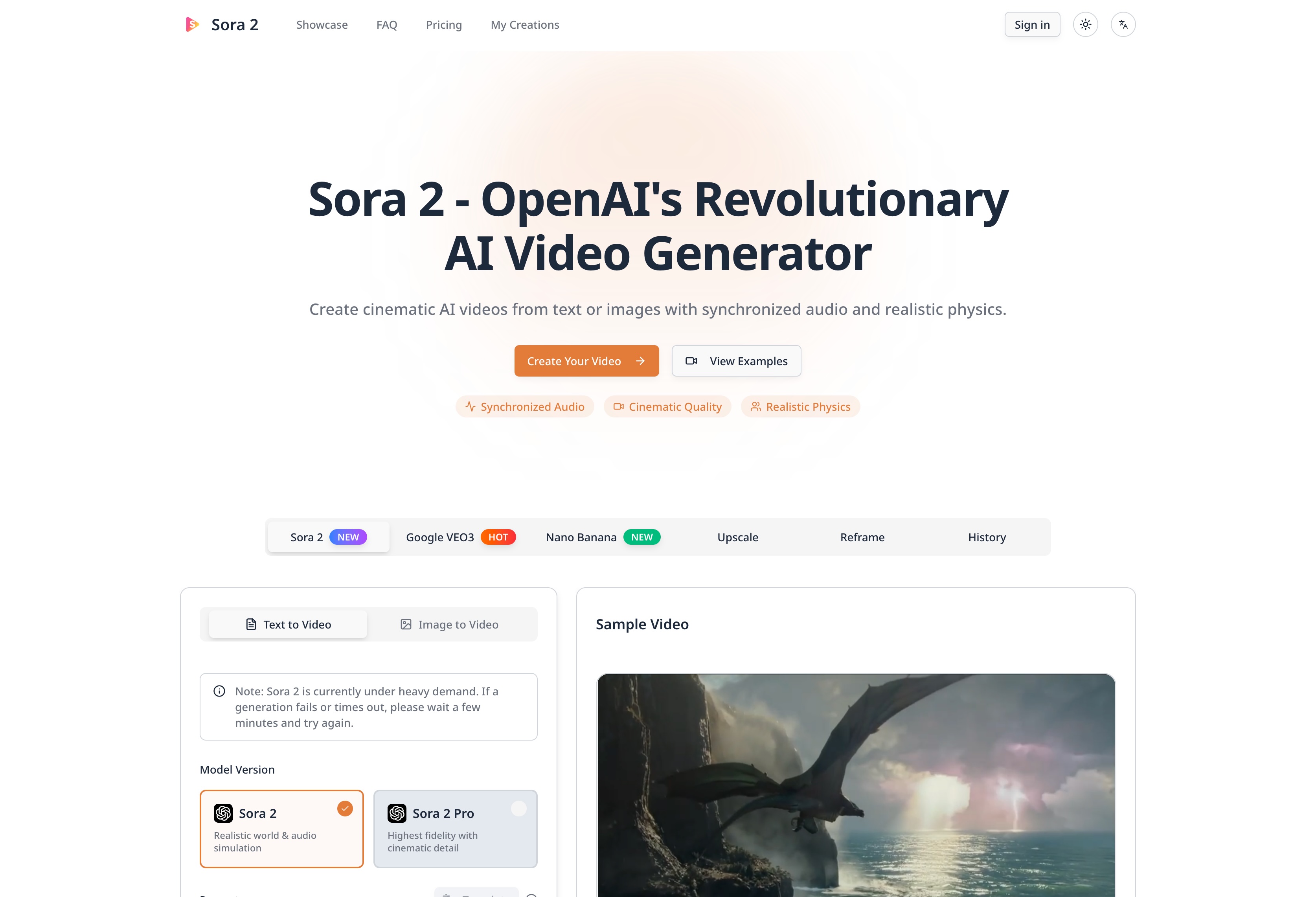 Sora 2 - Cinematic AI Video Generator with Audio logo