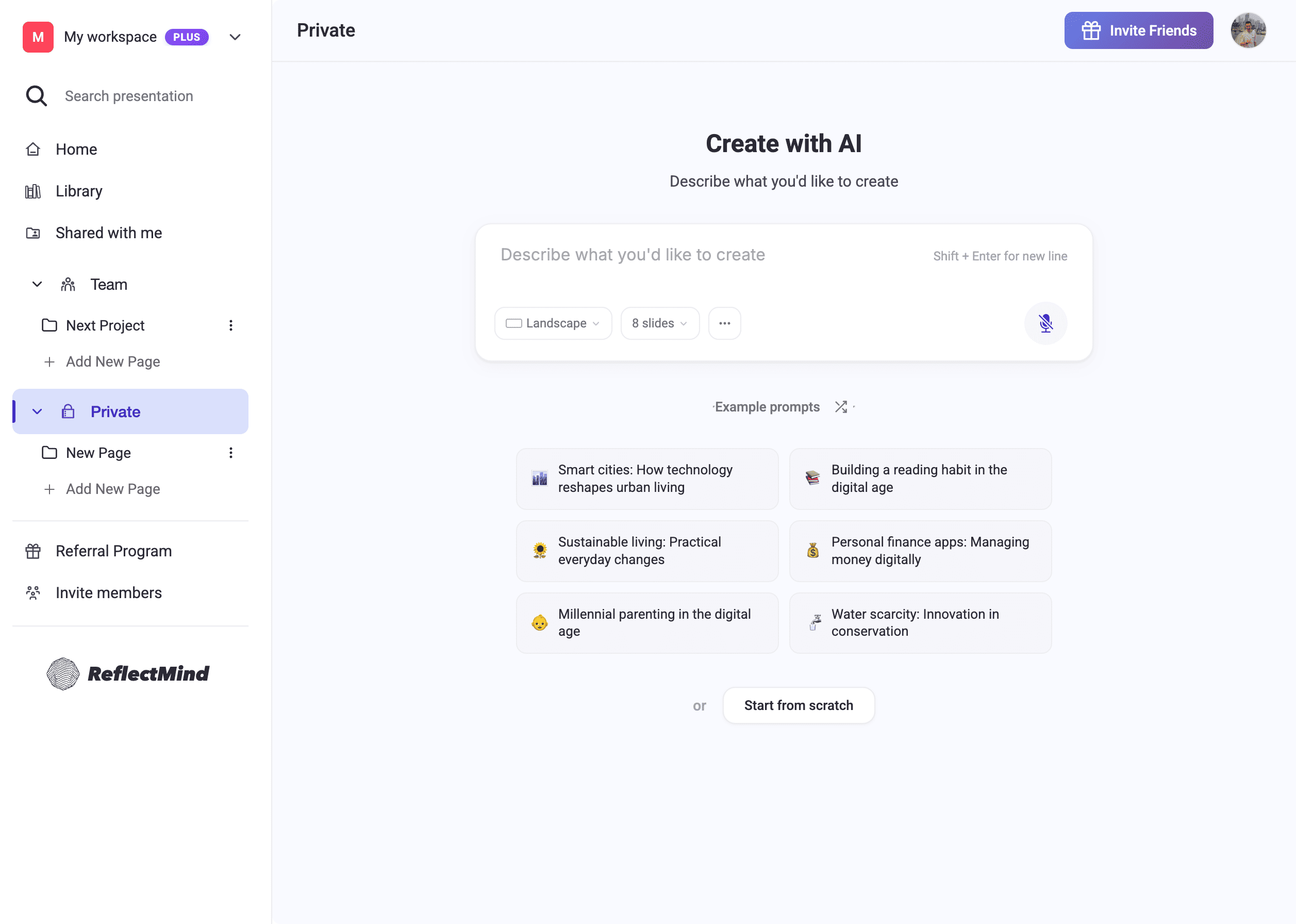 ReflectMind - AI-Powered Presentation & Visual Content Platform logo
