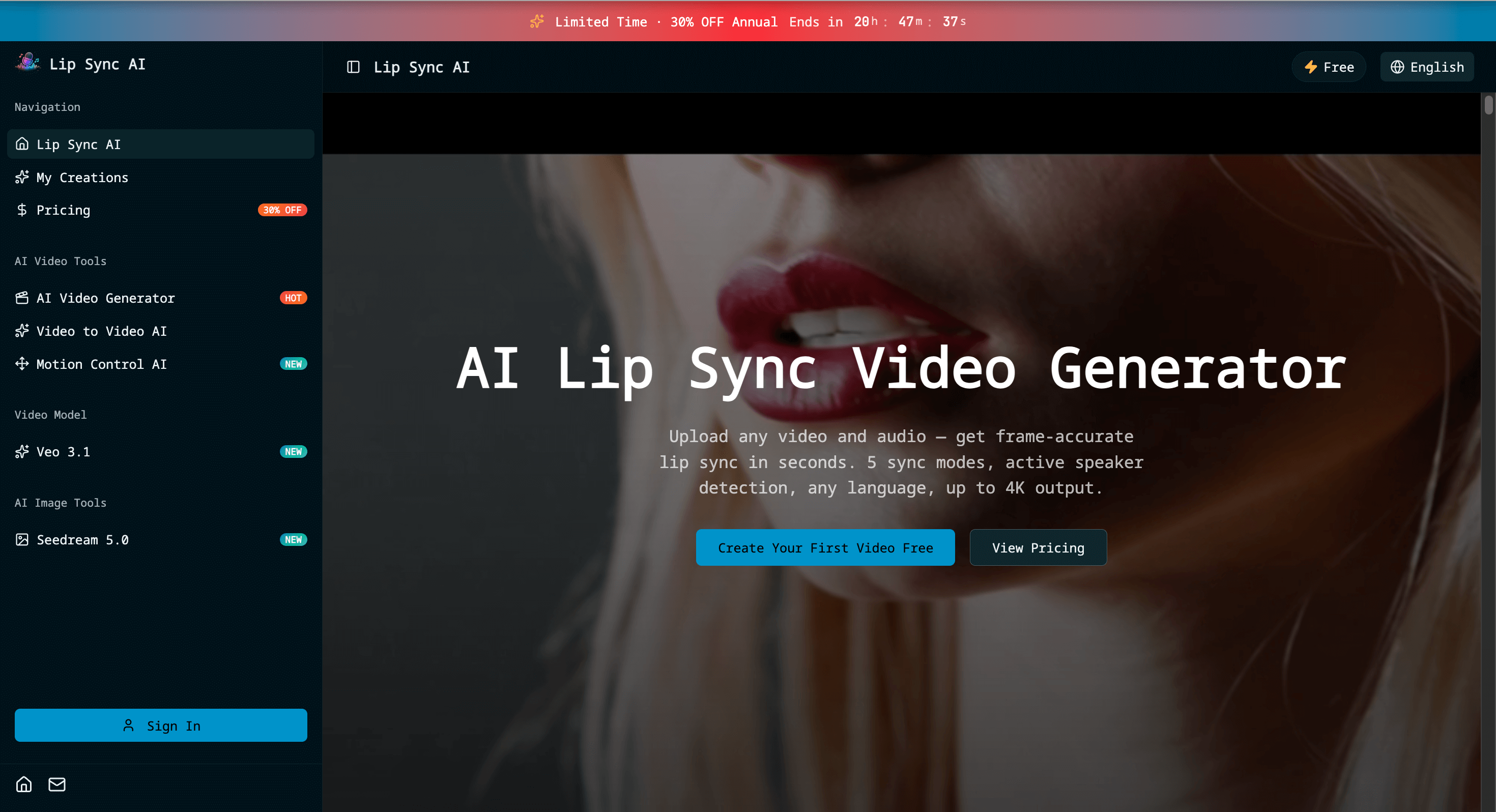 Lip Sync AI logo