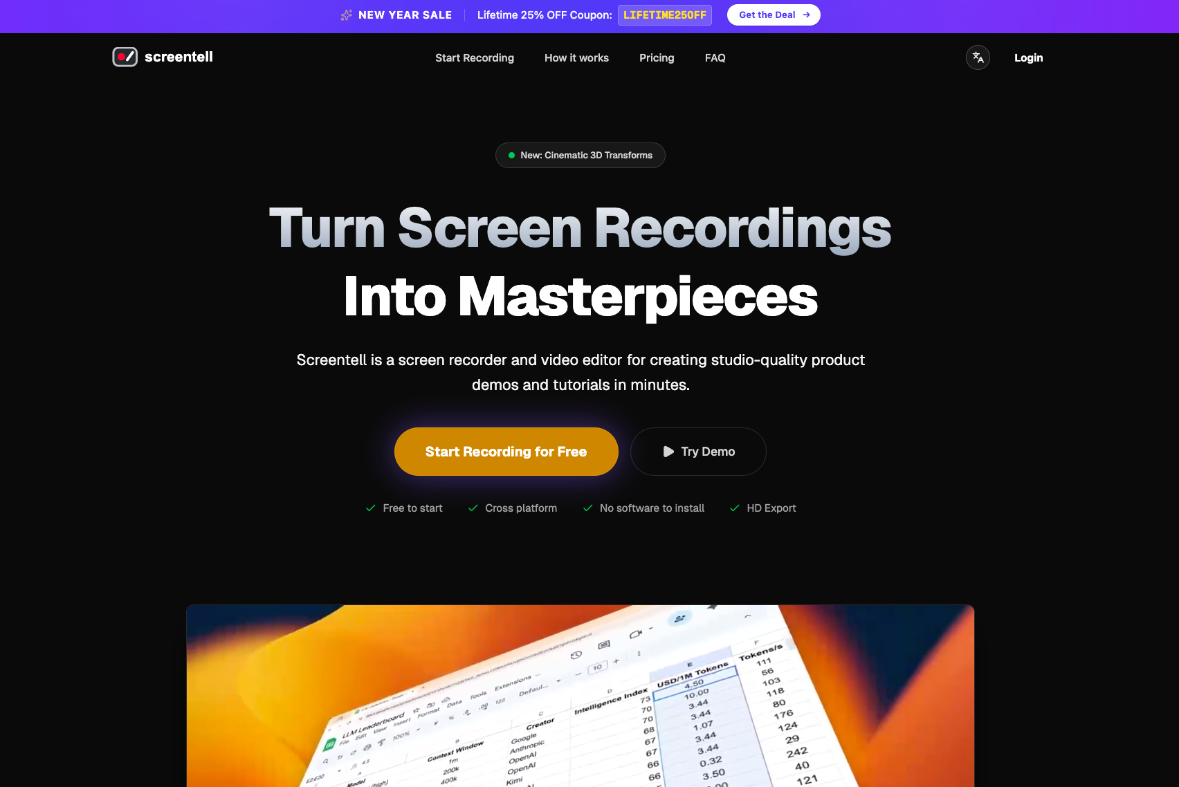 Screentell - Create Studio-Quality Screen Recordings logo