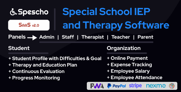 Spescho - Special School IEP and Therapy Software logo
