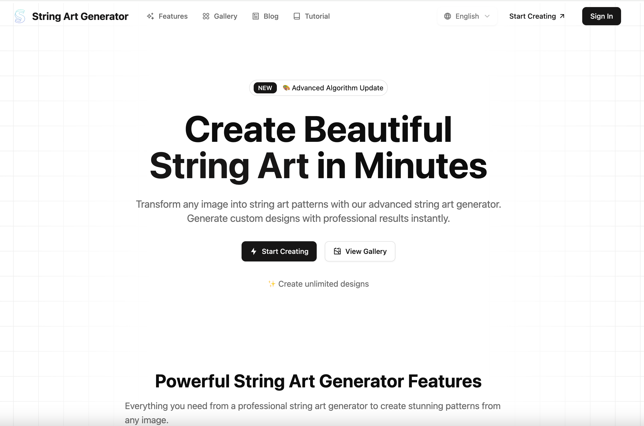 String Art logo