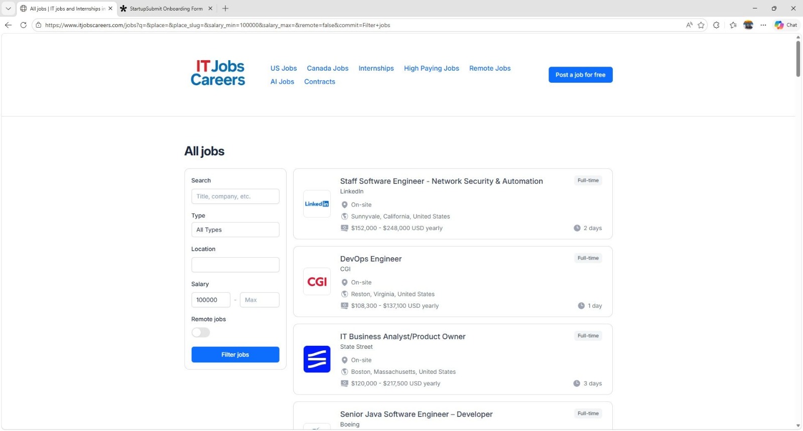 IT Jobs Careers logo