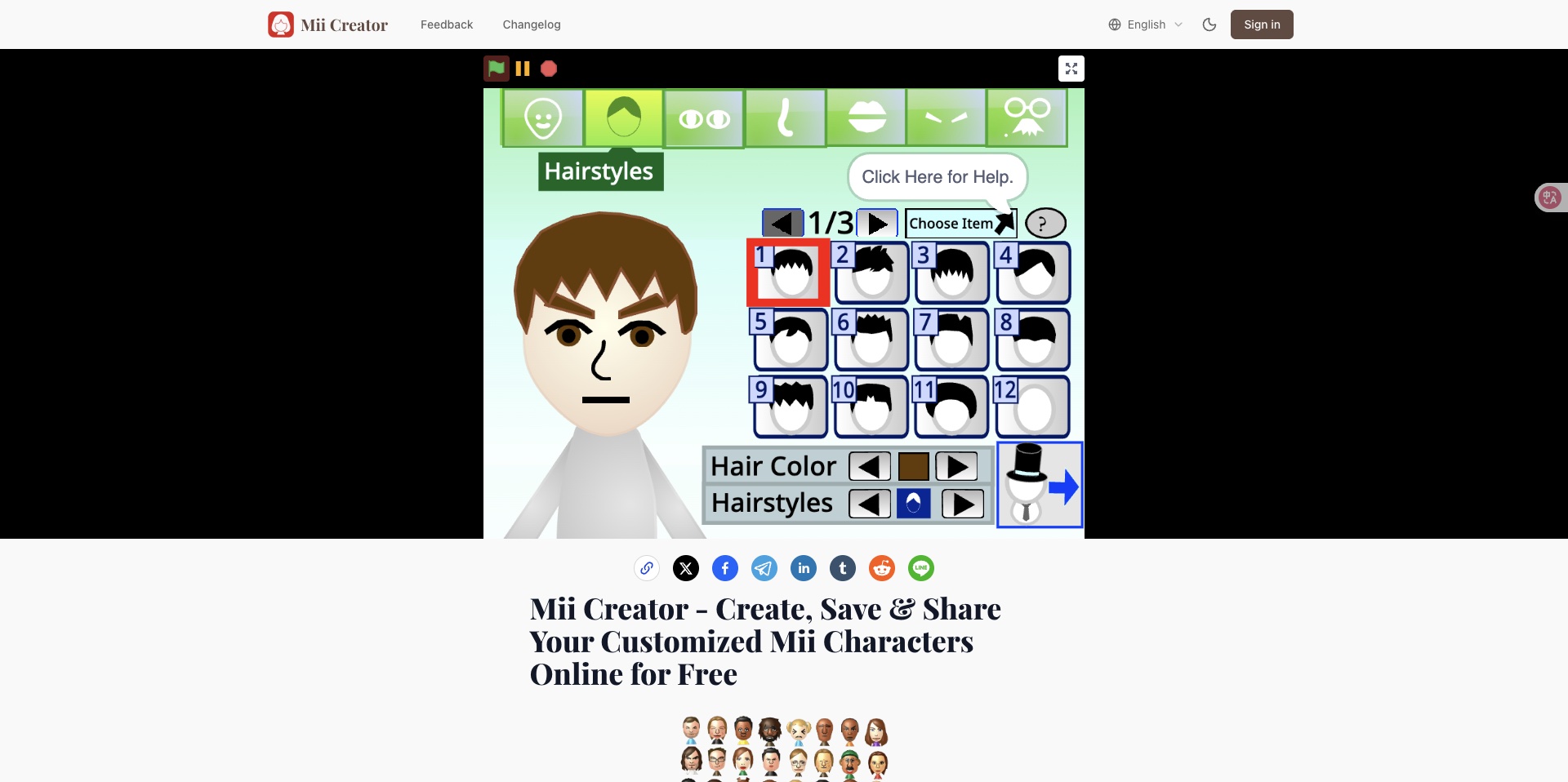 Mii Creator logo