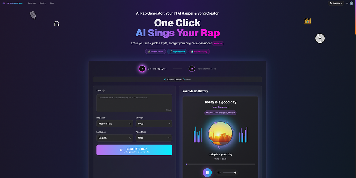 RapGenerator AI logo