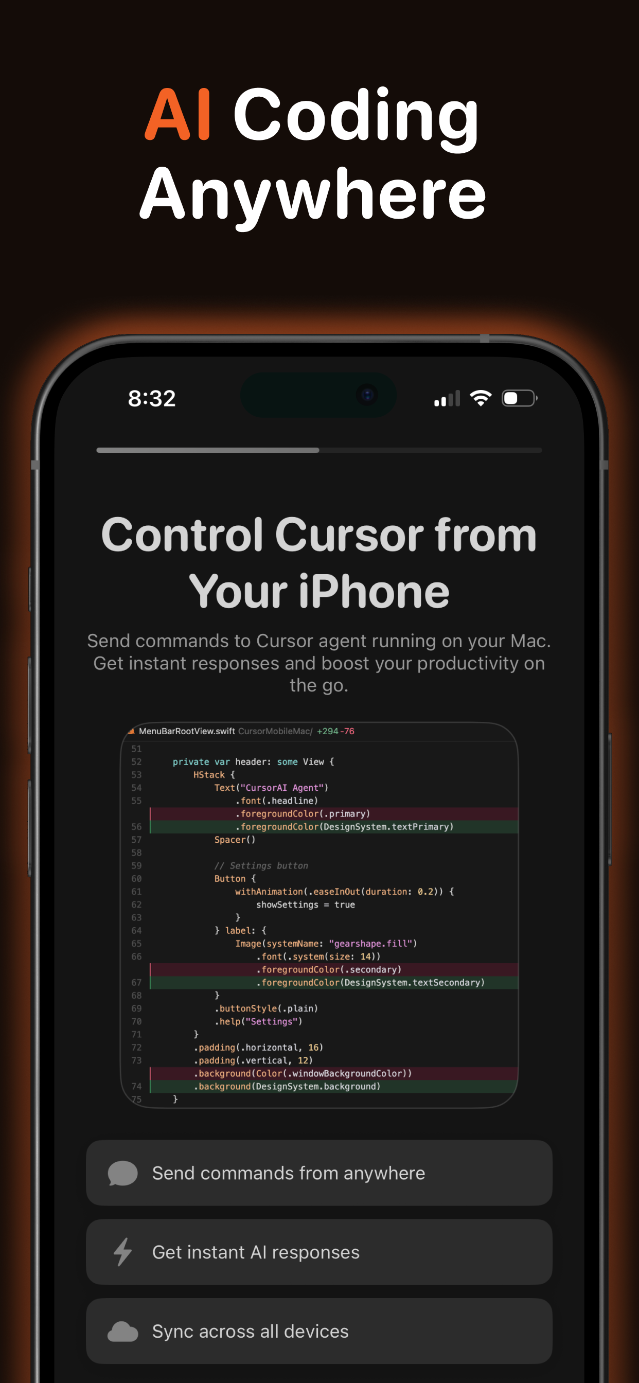 Cursor AI Mobile - Remote IDE logo