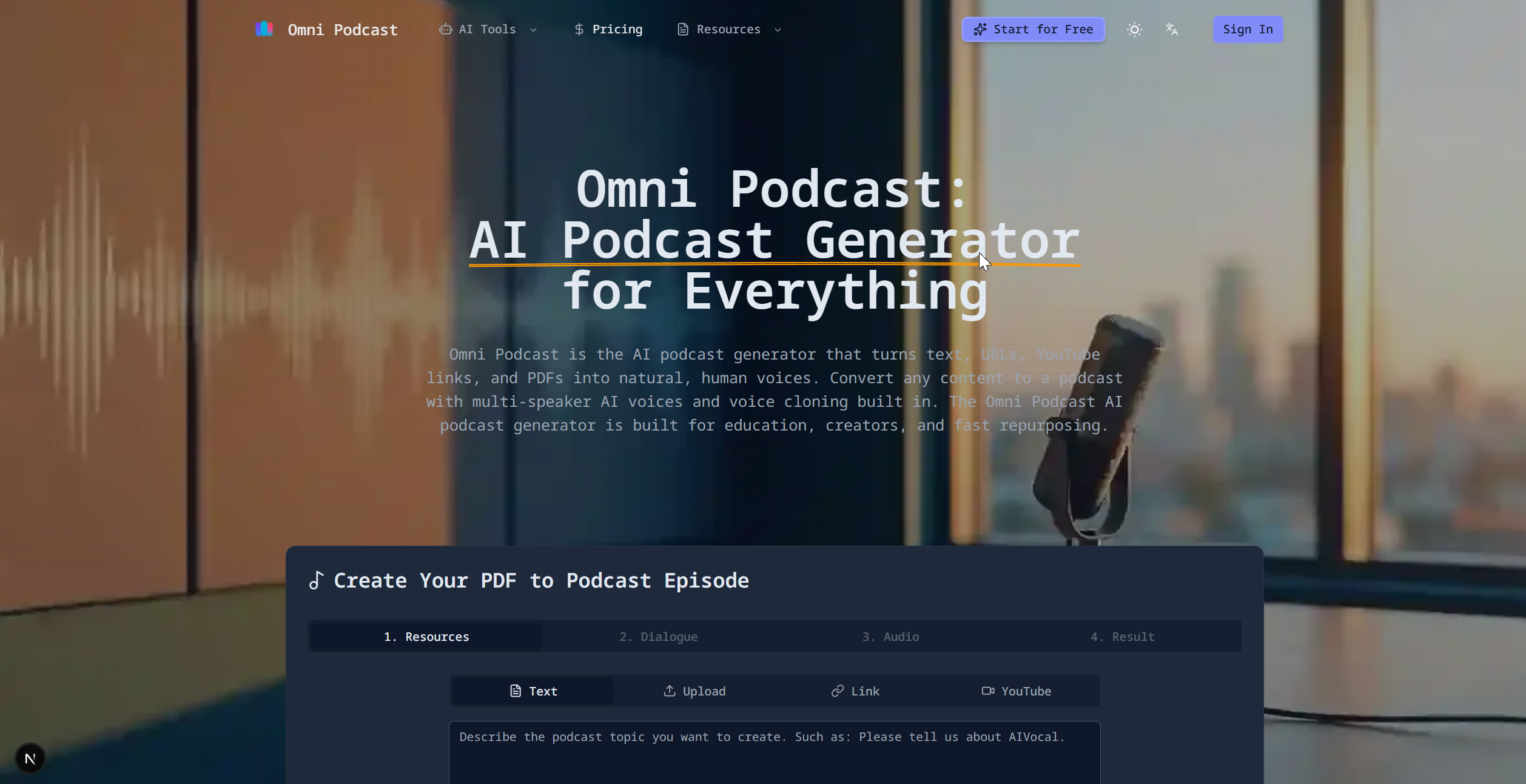 Omni Podcast logo