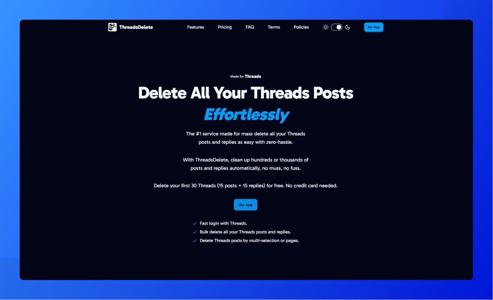 Threads Delete logo