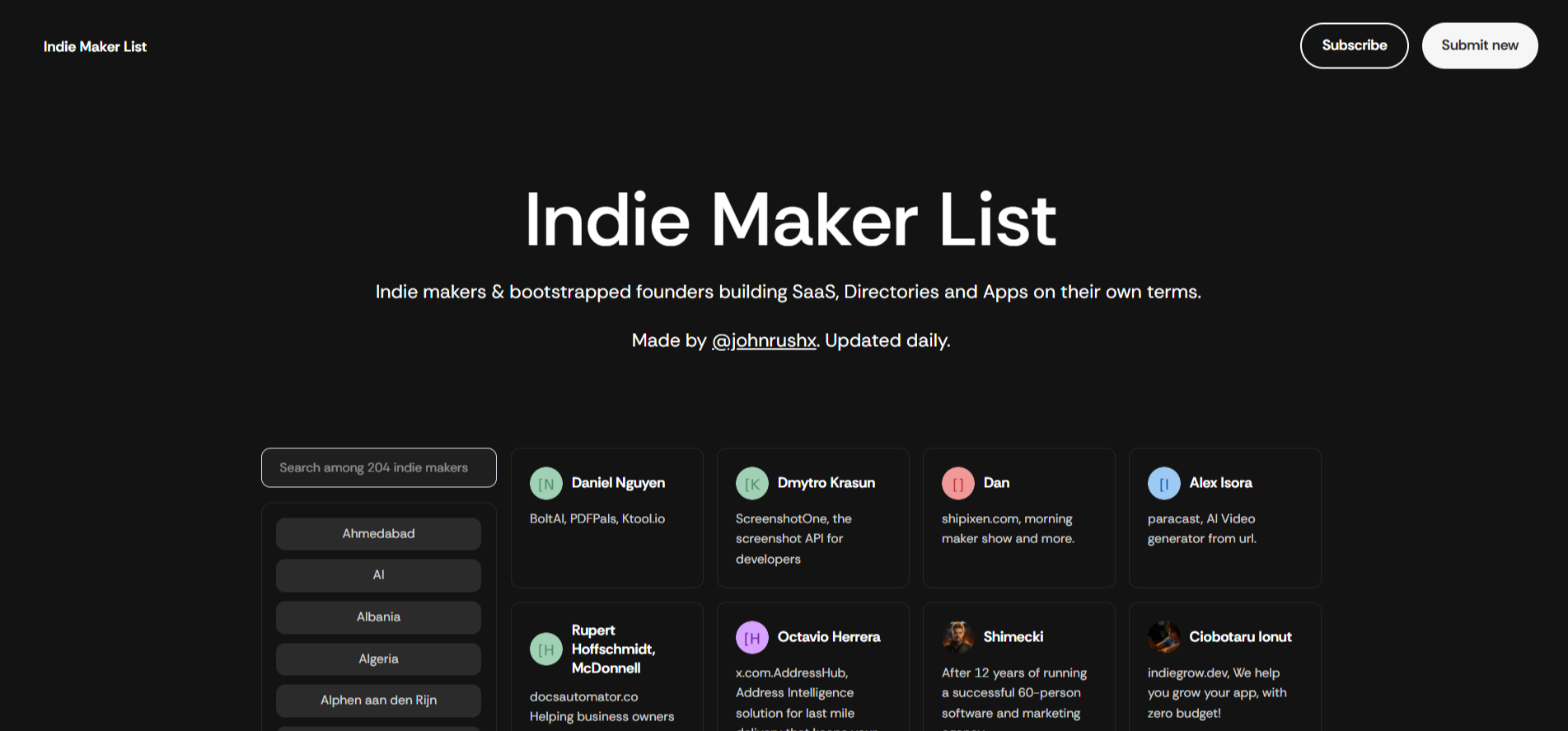 Indie Maker List logo