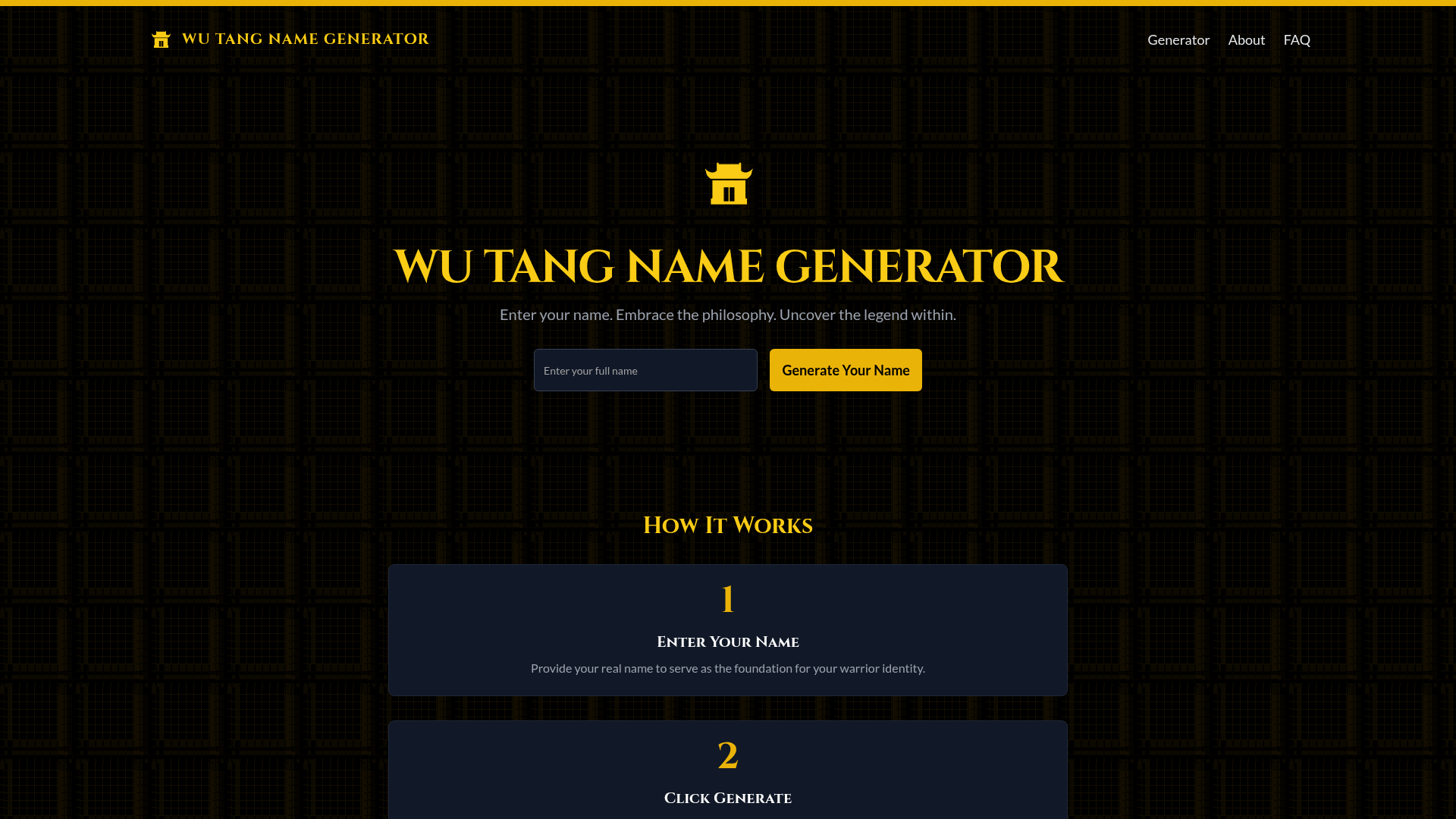 Wu Tang Name Generator logo